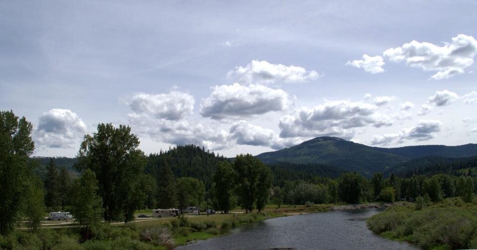 Evening at CDA River RV, Riverfront Campground